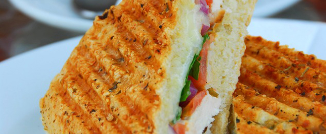 Grilled Chicken and Roasted Red Pepper Panini